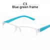 Ultralight Transparent Resin Lens Plastic Colorful Red Leg Mirror Eyewear Reading Glasses Men Women Rimless Presbyopic Glasses