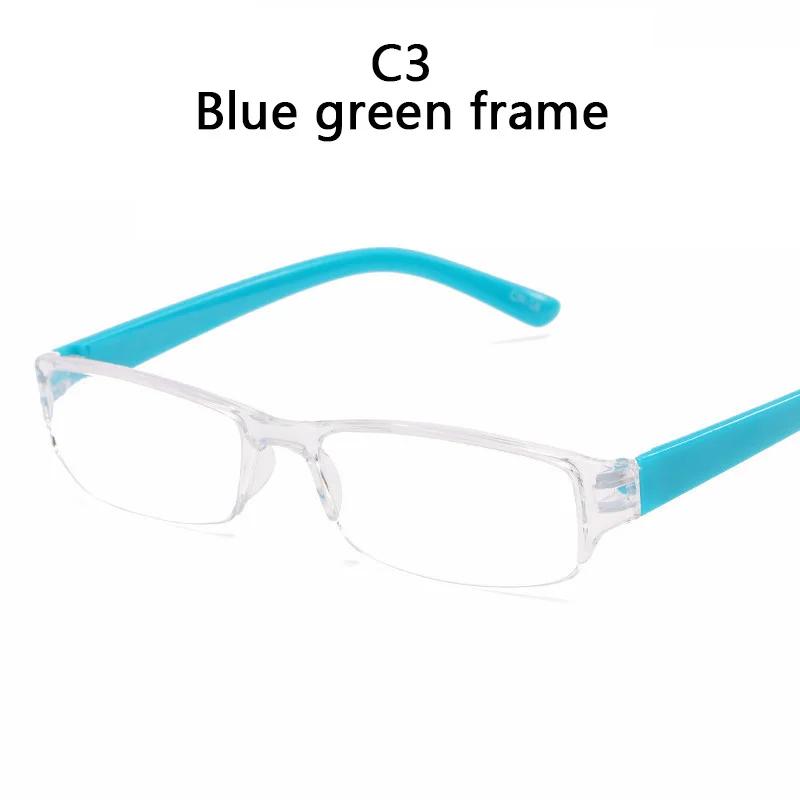 Ultralight Transparent Resin Lens Plastic Colorful Red Leg Mirror Eyewear Reading Glasses Men Women Rimless Presbyopic Glasses
