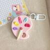Keychain Pendant Artist Palette Brush Design Keychain Pendant with Metal Lobster Buckles Bags Keys Backpacks Keyring