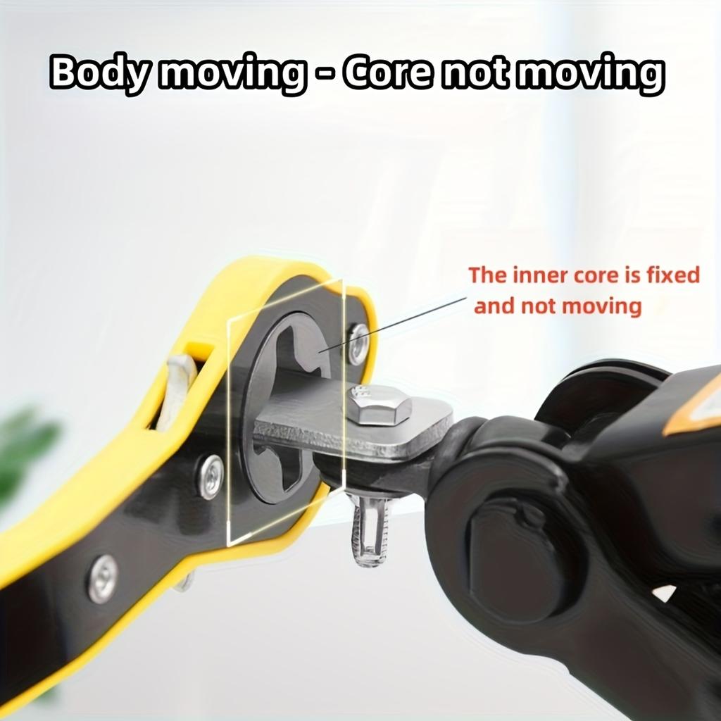 Set of 2 Car Jack Ratchet Wrenches, Extended Design, Sturdy Metal Crane Wrench Featuring a 360° Knob, Easy to Put Together And Take Apart