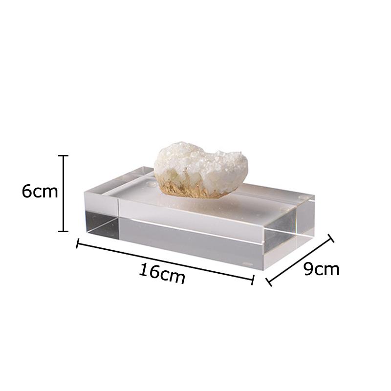 Square Transparent Crystal Base Modern Crafts Desk Decoration Creative Crystal Geometry Artwork Ornaments Room Aesthetic Decor