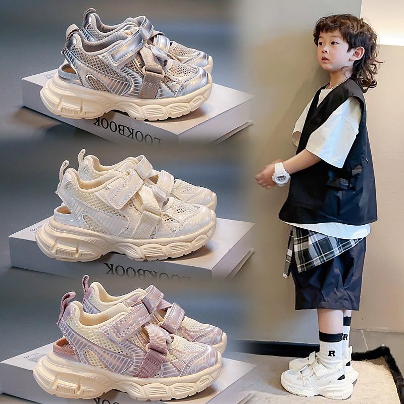 2025 Summer Popular Mesh Breathable Frame Shoes Soft Sole Non-slip Baby Girl Casual Shoes Fashion Boys Sandals