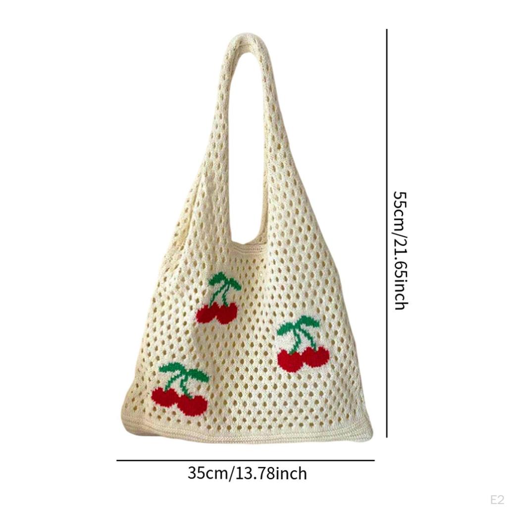 Women Shoulder Bag Purse Hobo Crochet Tote for Birthday Work Street