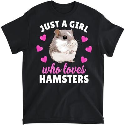 Just a Girl Who Loves Hamsters Cute Chinese Dwarf Hamster T-Shirt, Tank Top, Long Sleeve Shirt, Sweatshirt, Hoodie Men Women Kids Made In Canada