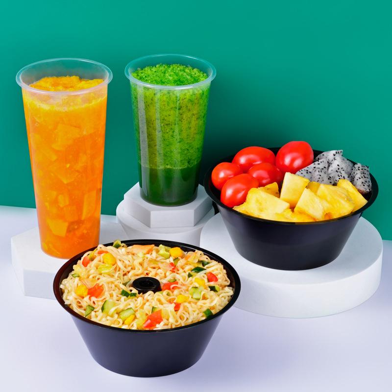 10/50Pcs Disposable Plastic Cup Drink Snack Cup Bowl Bubble Milk Tea Fruit Portable Cups Desserts Fondue Cup Adults Kids