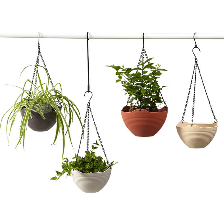 BRICE Pot De Plantation Round Hanging Planter Outdoor Garden Coloured Plant Pot