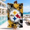 Telo Mare con Logo Pittsburgh Steelers, Asciugatura Rapida, Facile da Curare, Adatto sia per il Fitness che per le Vacanze al Mare, Essenziale Sportivo