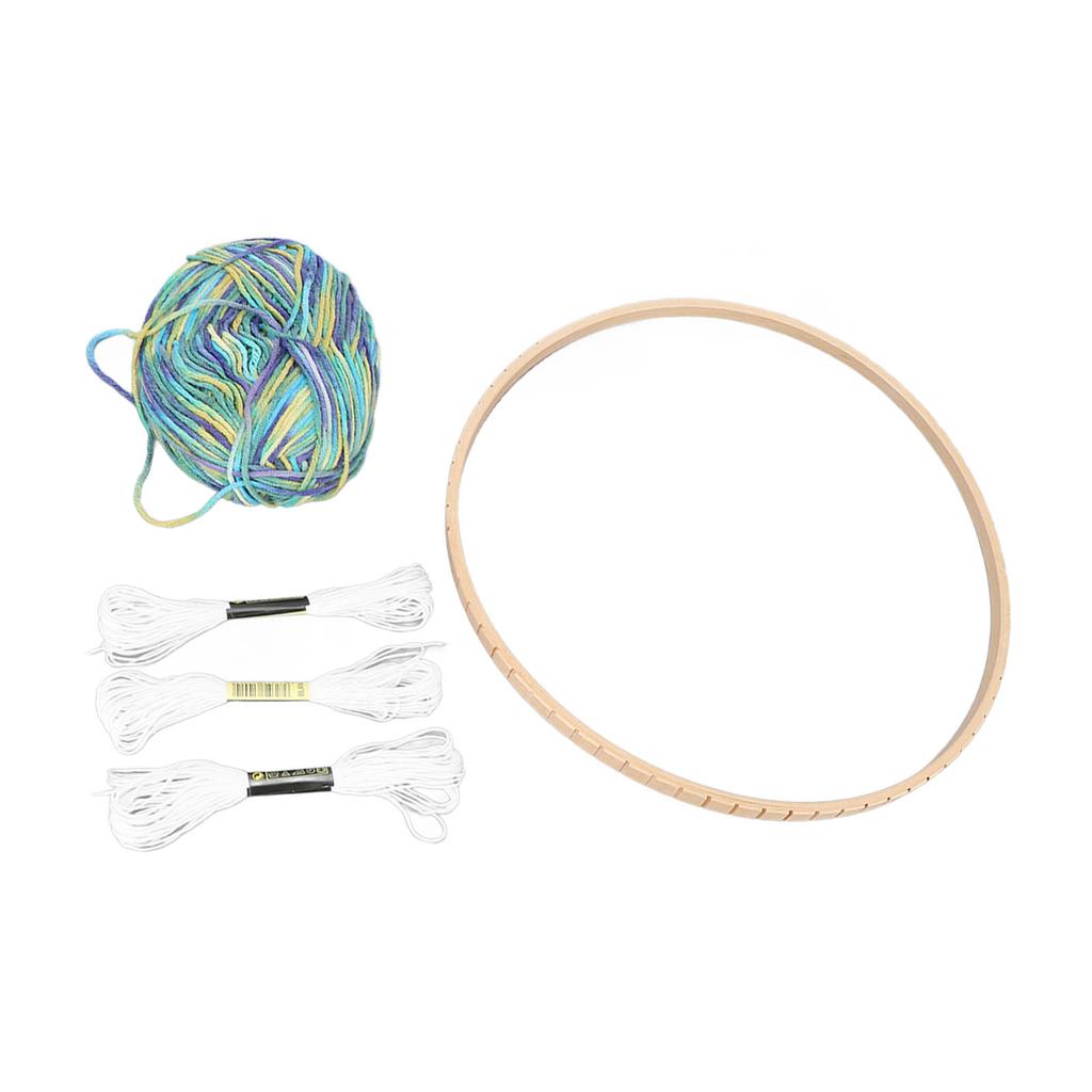 Knitting Loom Set Circular Home Knitter Machine Kit with Colorful Wool for Coasters Hats Bags Crafts