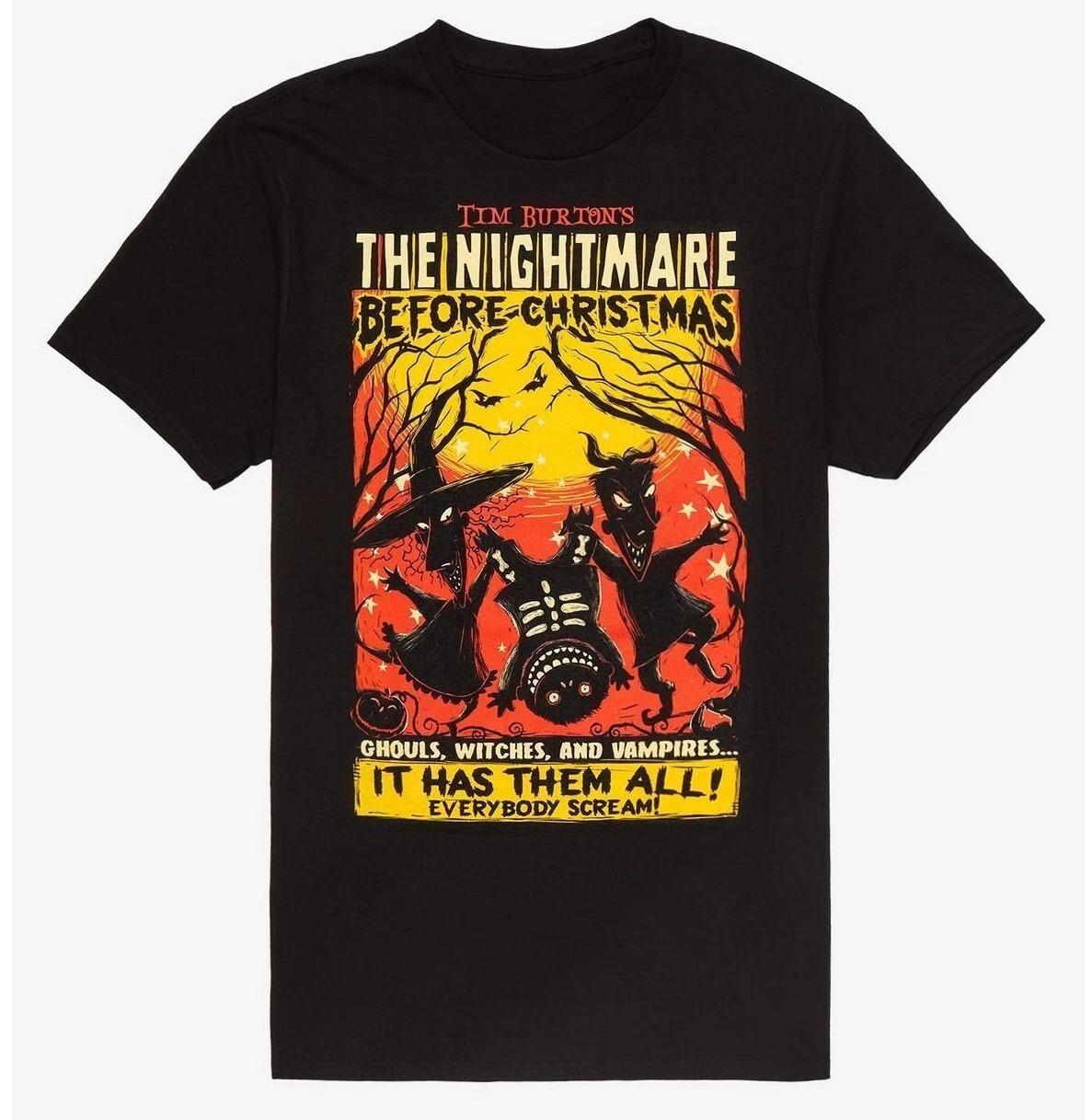 The Nightmare Before Christmas Jack Trio Poster Tee Shirt New S