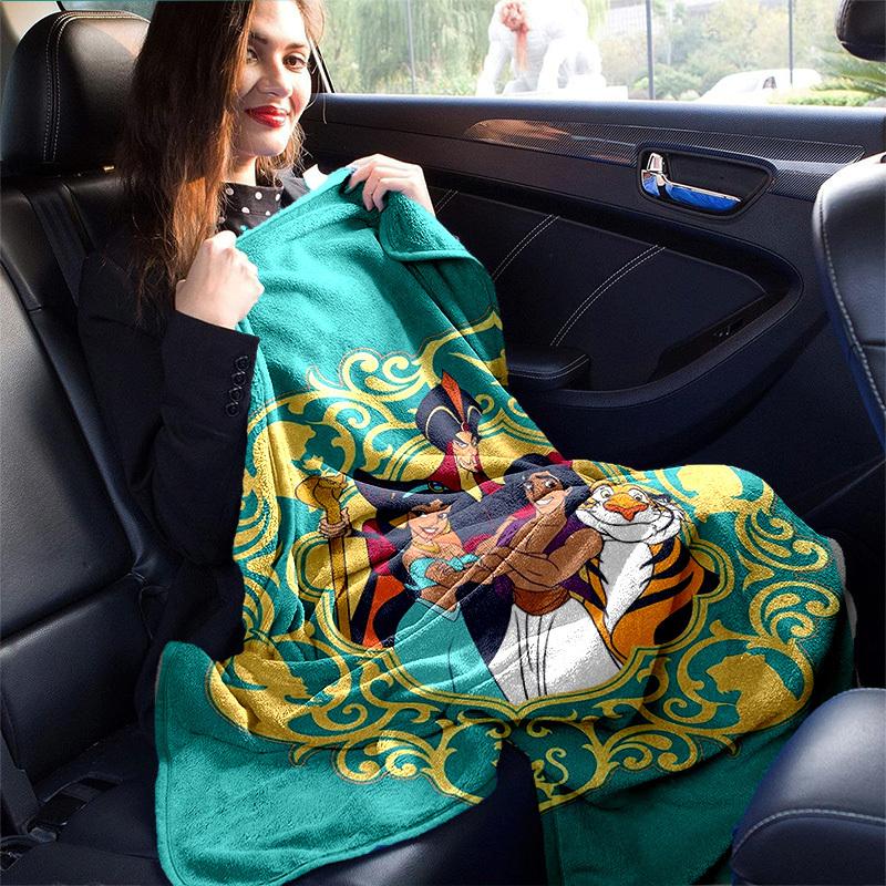1pc, Aladdin Family Home Decorative Throw Blanket: A Cozy Cover for Bedroom, Living Room, Travel, Camping, Car