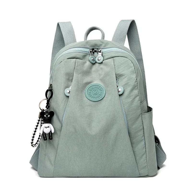 

2025 New Waterproof Nylon Cloth Women Backpack Fashion School Bags For Teenage Girls High Quality Shoulder Bag Travel Back Pack 28cm x 13cm x 31cm синий