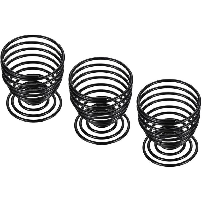 3 Pack Air Plant Holders - Metal Planter Stand Air Plants Flower Pot Rack Apply to Home Weddings Decor(Black, 2" x 2.1")