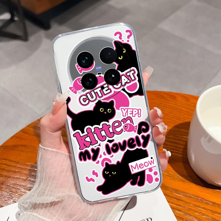 

For Vivo X200 Ultra 5G Case Cute Cartoon Animal Transparent Soft Silicone Protective Bumper Cover For VivoX200Ultra Fundas Coque Vivo X200 Ultra 5G