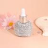 Refillable Glass Dropper Bottles Rhinestone Inlaid Perfume Container  Women