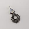 Milky Opal Gemstone 925 Sterling Silver Jewelry Women Wedding Pendant 1.8" For Her CP-45-21