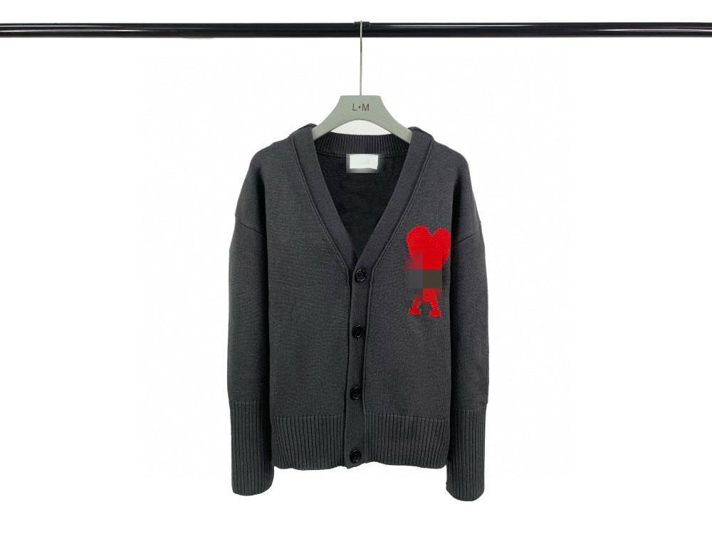 

Модный кардиган на пуговицах с V-образным вырезом: Классический, свободный, универсальный стиль для пар Extra Large темно-серого