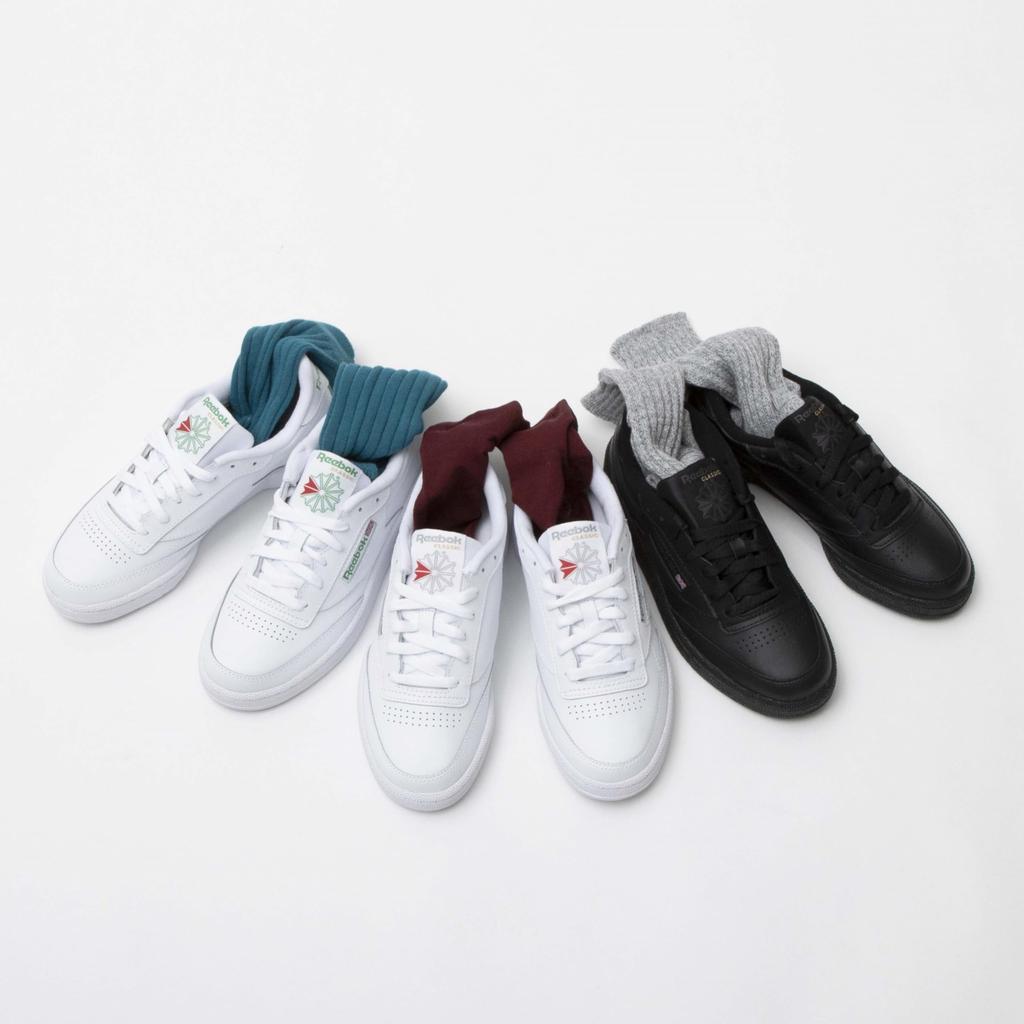 Reebok Club C 85 Size cm Men's Sneakers, White/Green, 25.0