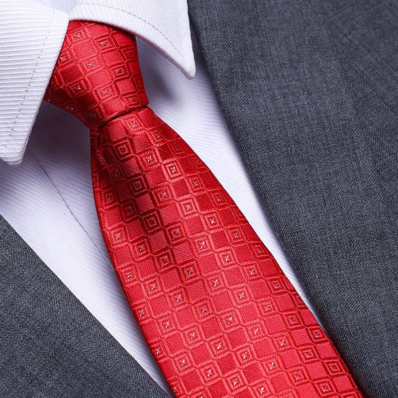 Married Men'S Red Zipper No-Tie Formal Tie Business Black Professional Groom Korean Version One-Pull Tie