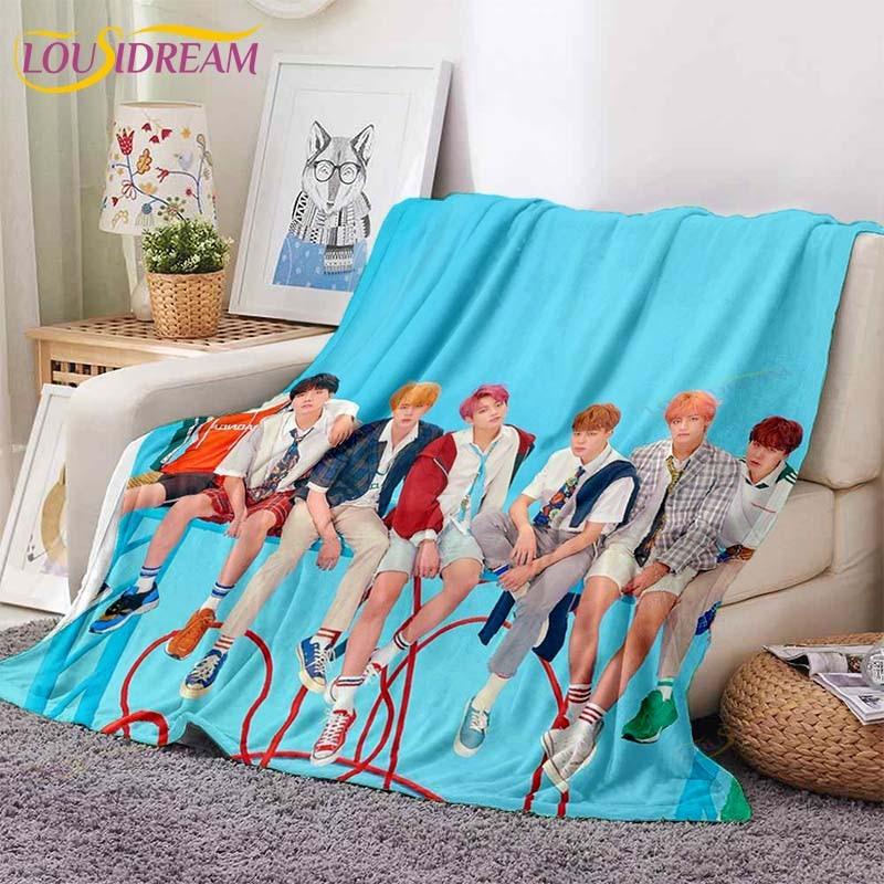 Newest Kpop Bangtan Boys Blanket Sofa Bed Blanket Super Soft Warm Blanket Cover Fleece Throw Blanket