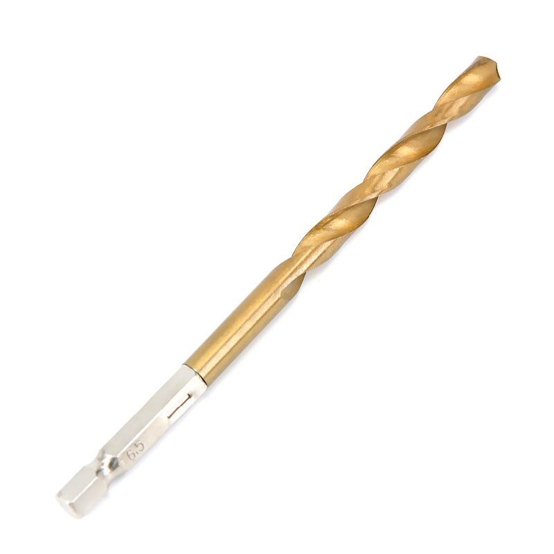 13-teiliges HSS-Titan-beschichtetes Spiralbohrer-Set mit Sechskantschaft für Holz, Kunststoff und Metall