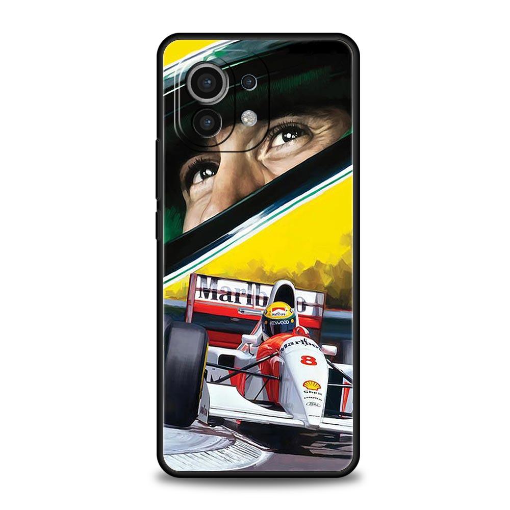 Ayrton Senna F1 Phone Case For Xiaomi Mi 15 14 Pro 13 12 11 Lite 5G 10T 11T 12T 13T 14T Poco X6 X5 X4 X3 NFC F3 F4 GT Cover
