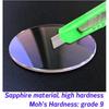 1.5mm Double Domed Sapphire Glass Lens Blue AR Coating 30mm-38.5mm Watch Crystal