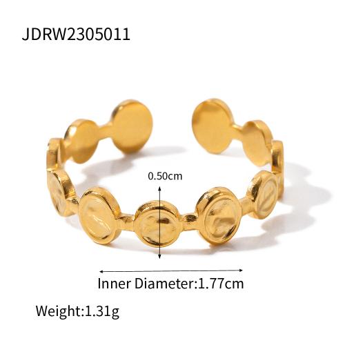 Wholesale Twisted Link Chain Open Rings Stainless Steel Jewelry  Gold Plated Adjustable Finger Rings For Women Party Gift