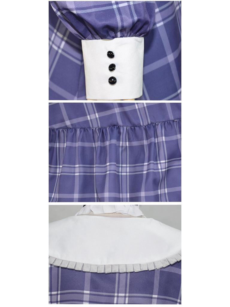 Wakaba Mutsumi Ave Mujica Stage Cosplay Costume - Women’s Plaid JK Skirt