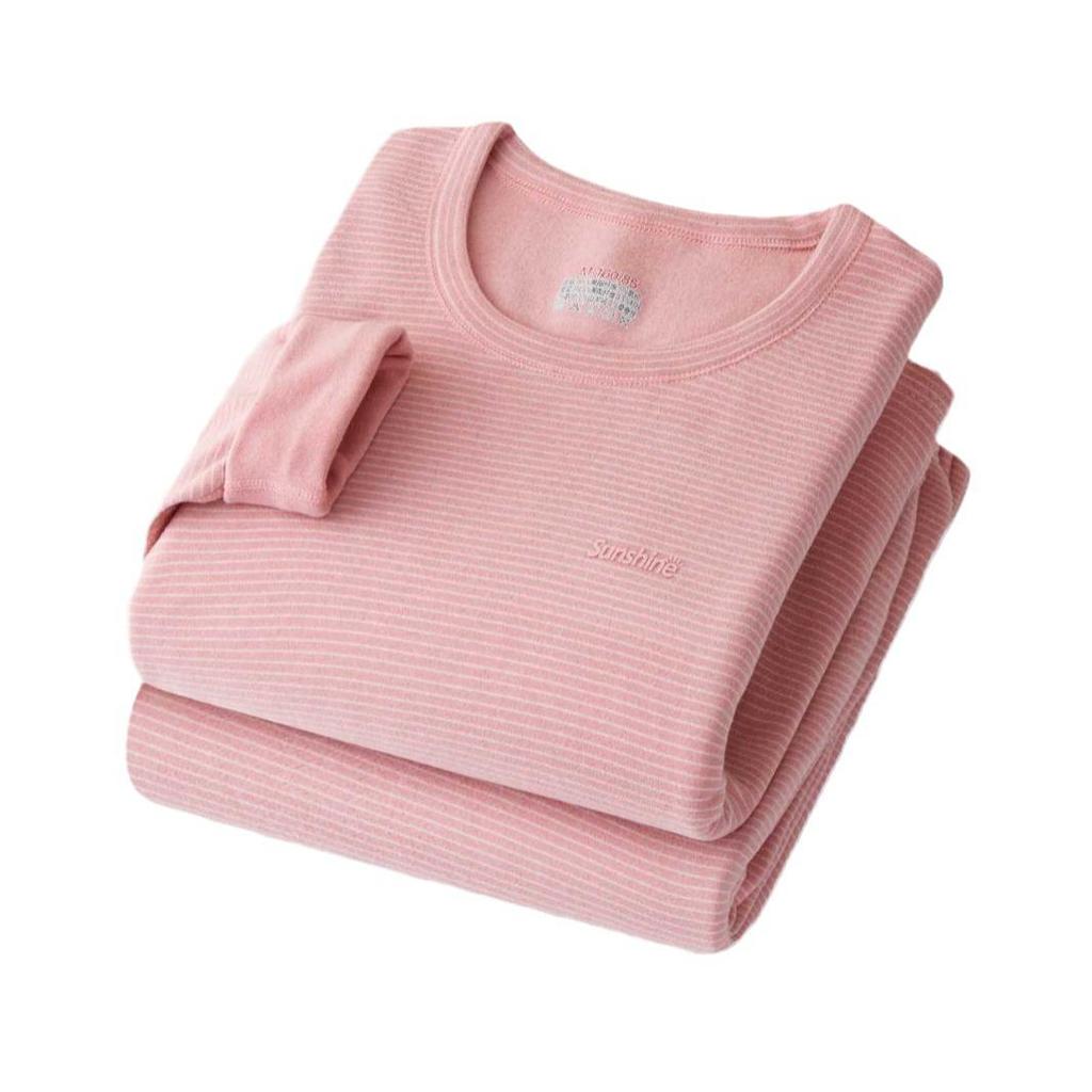 Unisex Cashmere Silk Striped Thermal Set for Autumn/Winter