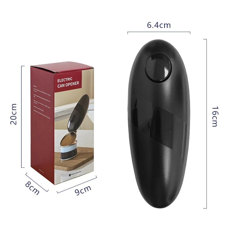 

Electric Can Opener One Touch Automatic Jar Opener Smooth Edge Portable Jar Bottle Opening Machine Tin Can Opener Kitchen Gadget чорний