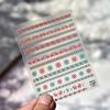 Cute Animals Bear Dog Cake Sweet Cherry Grid Bowknot Star Line Fruit Relief Self Adhesive Nail Art Stickers 5D Manicure Decals