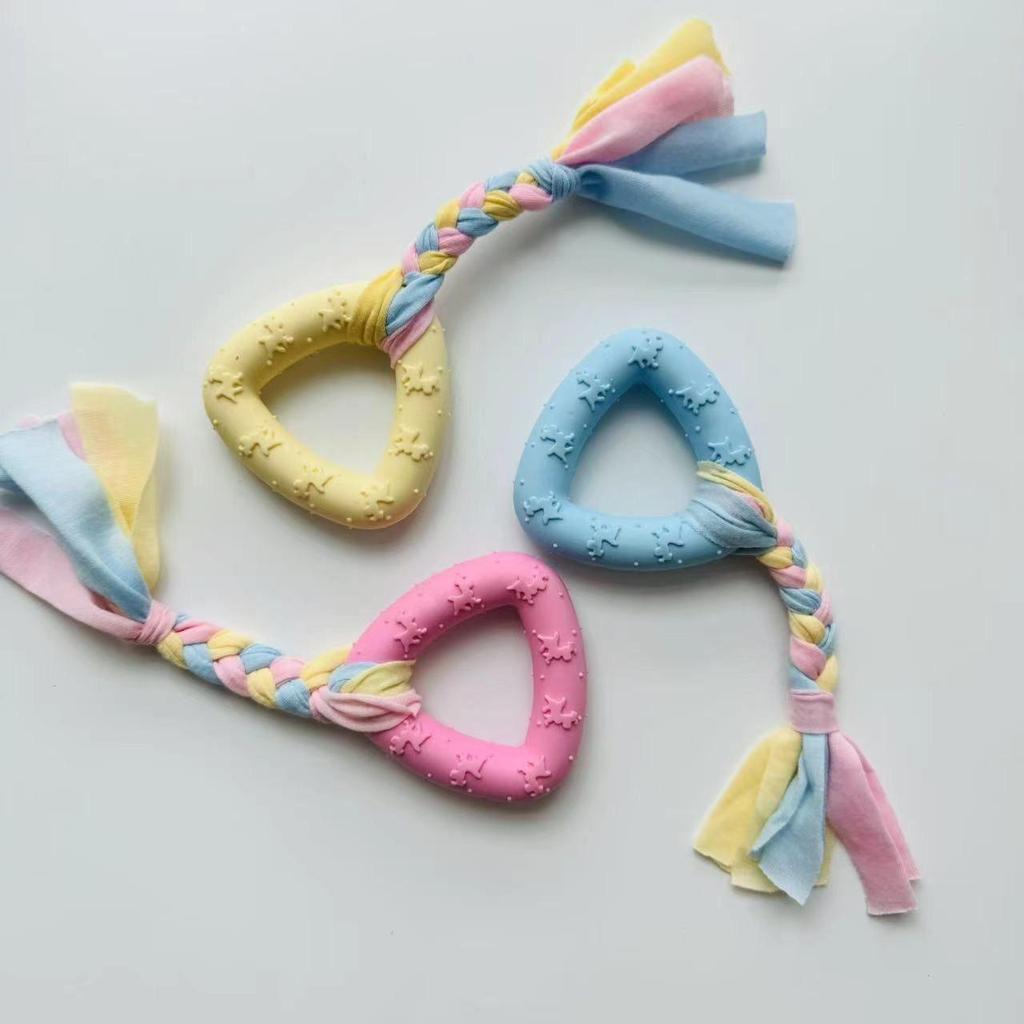 Durable TPR Teething Dog Toys for Golden Retrievers and Corgis - Bite-Resistant Cleaning Sticks and Balls
