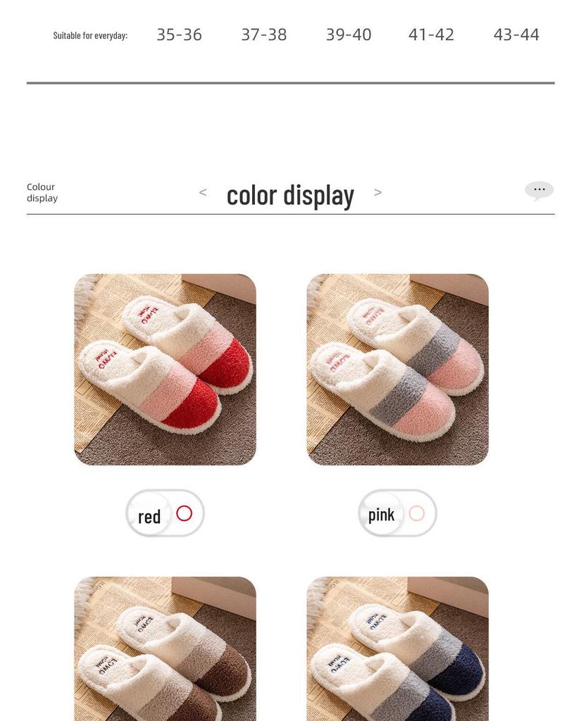 Popular Plush Cotton Slippers: Non-Slip, Warm Winter Footwear for Women, Men, and Couples – Perfect for Indoor or Outdoor Use.