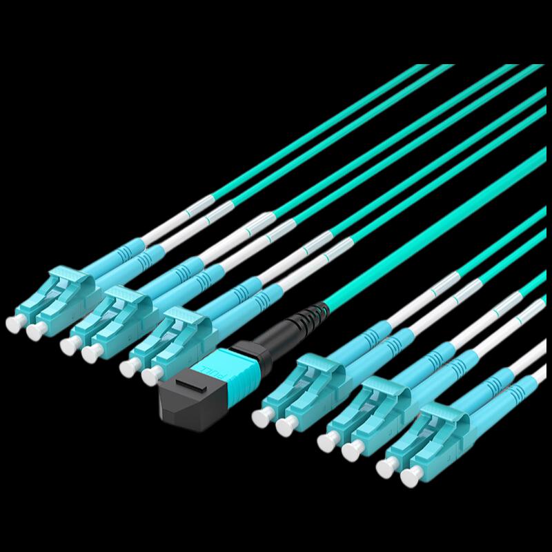 

SAMZHE 12-Core MPO-LC OM3 Multimode Fiber Optic Patch Cable