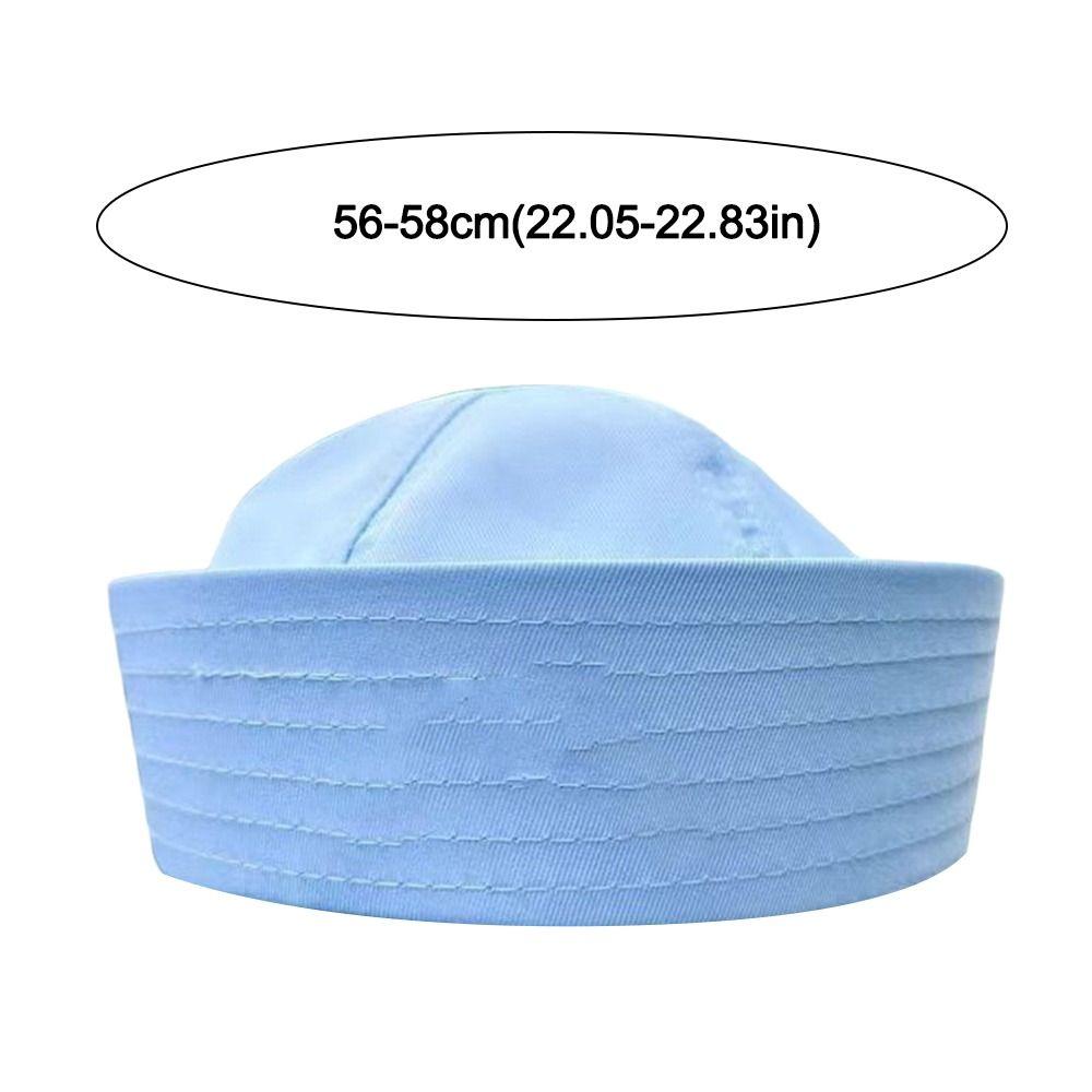 Nuovo Cappello da Marinaio in Cotone Monocolore Morbido Cappello Marino Senza Visiera Costume da Marinaio Cappello Festa
