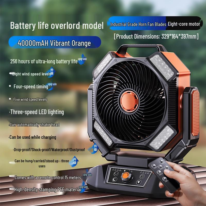 Portable USB Electric Camping Fan with Long Battery Life for Tent, Car, or Office