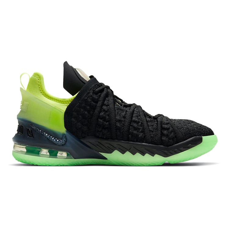 Nike LeBron 18 GS Black Crimson Volt Kids Sneakers Bright-Crimson Total-Orange CW2760-009