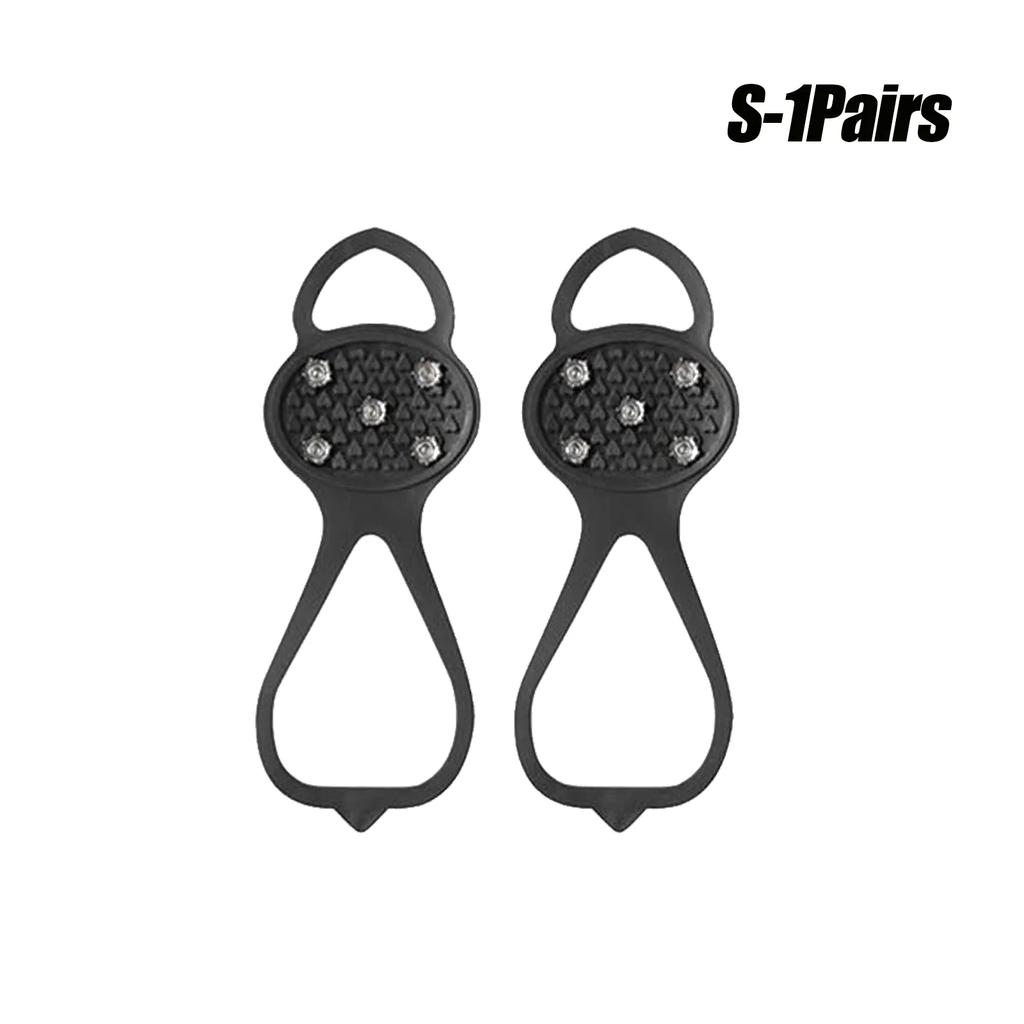 Outdoor Ice Cleats Crampons Anti Slip Shoe Covers Spikes Chains for Walking on Snow and Icy Roads Winter Climbing Hiking Gear