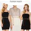 Horsebit Metal Chain Belt Lock Pendant Waist Golden Chain for Body Dress Mini Fashion Woman Decorative Dress Accessories