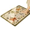 Water-Absorbent Cartoon Animal Bathroom Mat - Faux Cashmere, Forest Style, Dirt-Resistant Door and Kitchen Mat