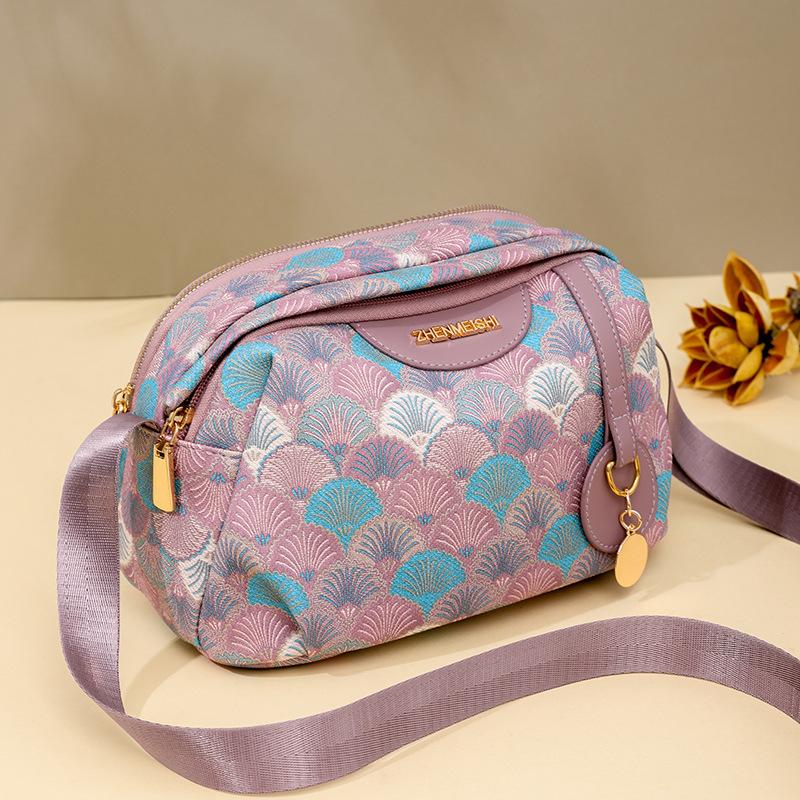 Women's Bag Vintage Printed Small Square Bag Shoulder Crossbody Bag