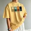 Unisexs TShirt Unisexs Round Neck Short Sleeved TShirt One Day At A Time Abstract Ocean Sunset Art Printed TShirt Casual Street