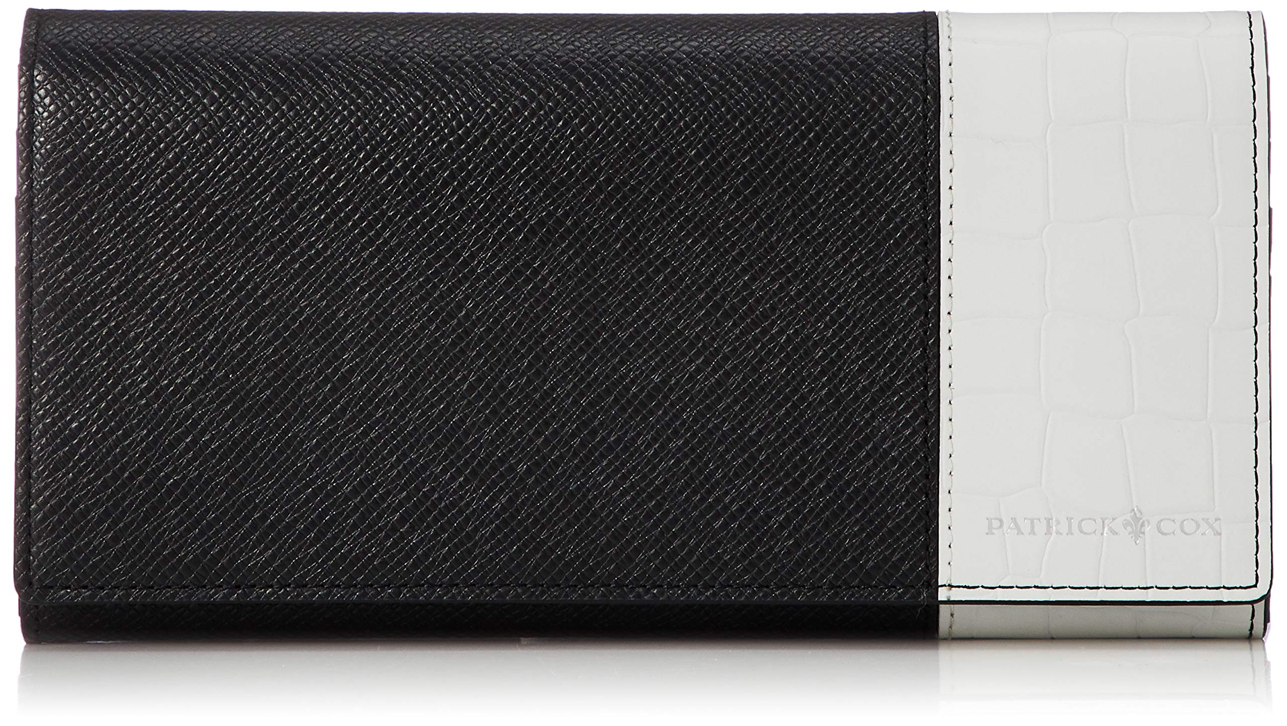 

Patrick Cox zipper long wallet LEATHER and unisex basic cowhide leather stylish storage capacity flap L-shaped [EMBOSS COMBINATION] Men s women s