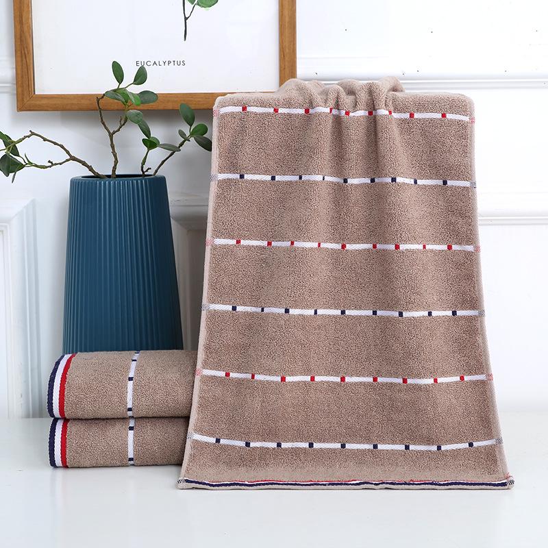 All-Cotton Three-Section Adult Face Towel - Thick Student Washcloth with Optional Logo