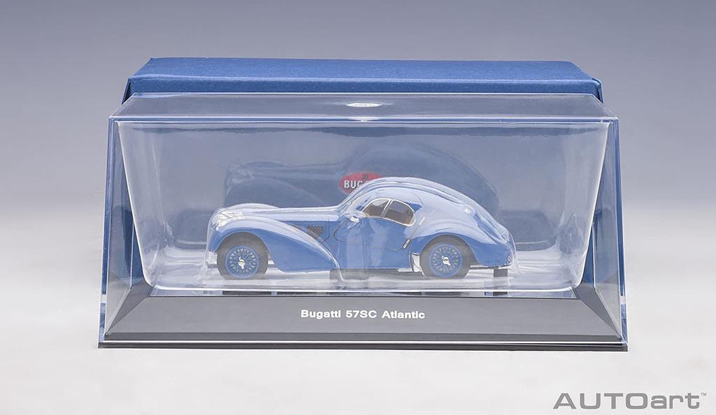 AUTOart Bugatti Type 57SC Atlantic 1938 Spoke Wheel Finished Product 50947 1/43 Blue/Wire