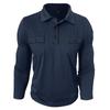 Spring Autumn Men's Long Sleeve Casual Polo Shirts Solid Lapel Button Up Pull On Polos Man