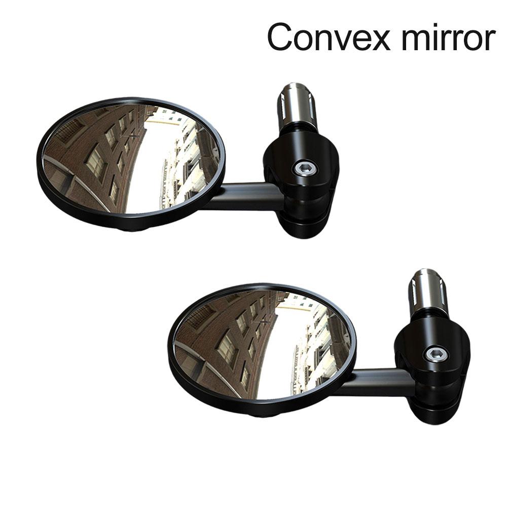 2pcs Universal Bicycle Mirror Handlebar Rearview Mirror  7/8" Handle Bar End Foldable Motorbike Side