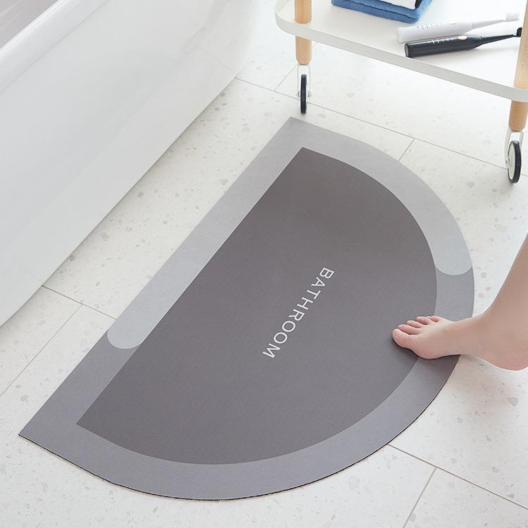 Nordic Diatom Mud Mat Bathroom Moisture-wicking Non-slip Mat Home Toilet Entry Toilet Door Quick Drying Mat Durable