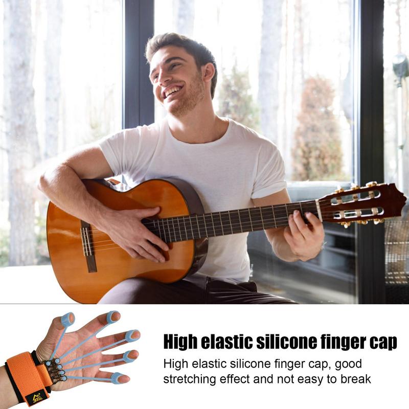 Finger Strength Trainer 5Pcs Elastic Silicone Finger Exerciser & Hand Strengthener Finger Stretcher Hand Grip Strengthener For