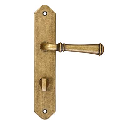 Manija de puerta HAMILTON con placa de WC 90 mm ORO ANTIGUO